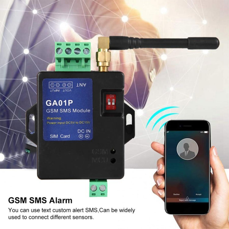 GA01P Mini módulo de alarma de teléfono GSM SMS con apagado inteligente, GA01P