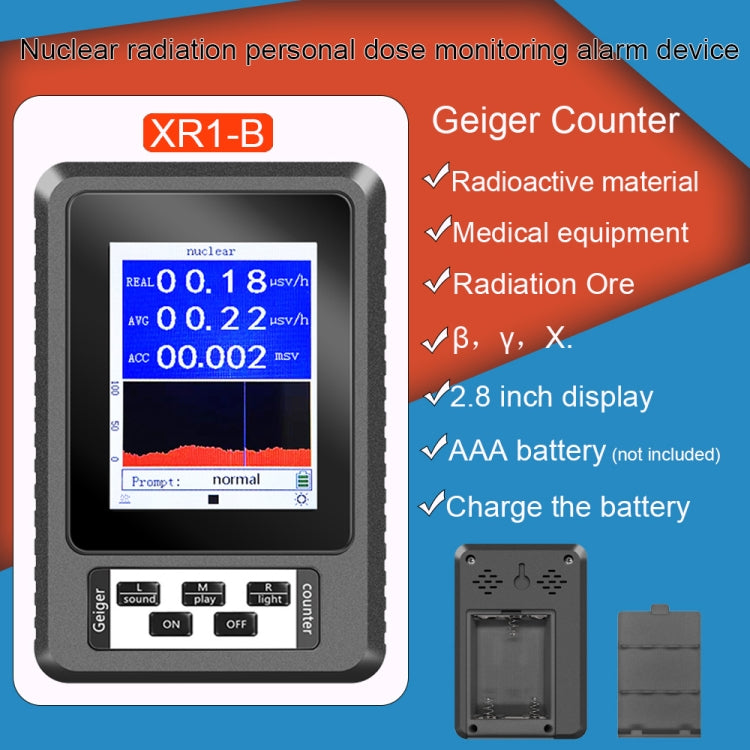 Detector de radiación nuclear con pantalla digital XR1-B