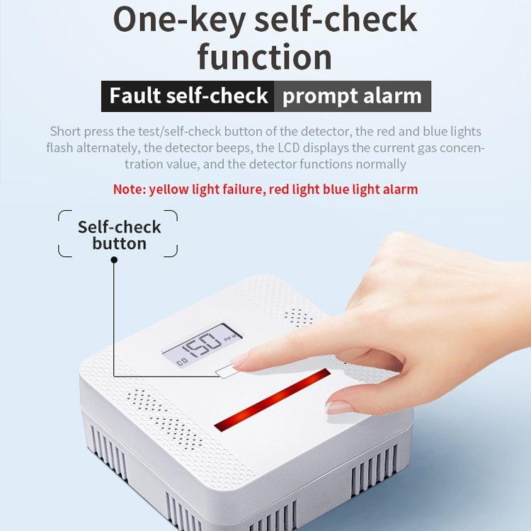 XY-S510COM 2 en 1 Detector de alarma compuesto de humo de monóxido de carbono sin batería