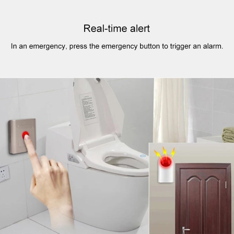 CW-01 Conjunto inalámbrico de botones de llamada de alarma para inodoro para discapacitados