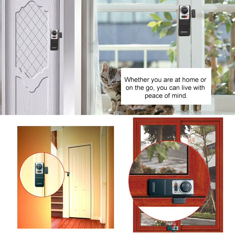 DOBERMAN SE-0119 Alarma de sensor magnético de puerta de control remoto inalámbrico antirrobo para el hogar, SE-0119