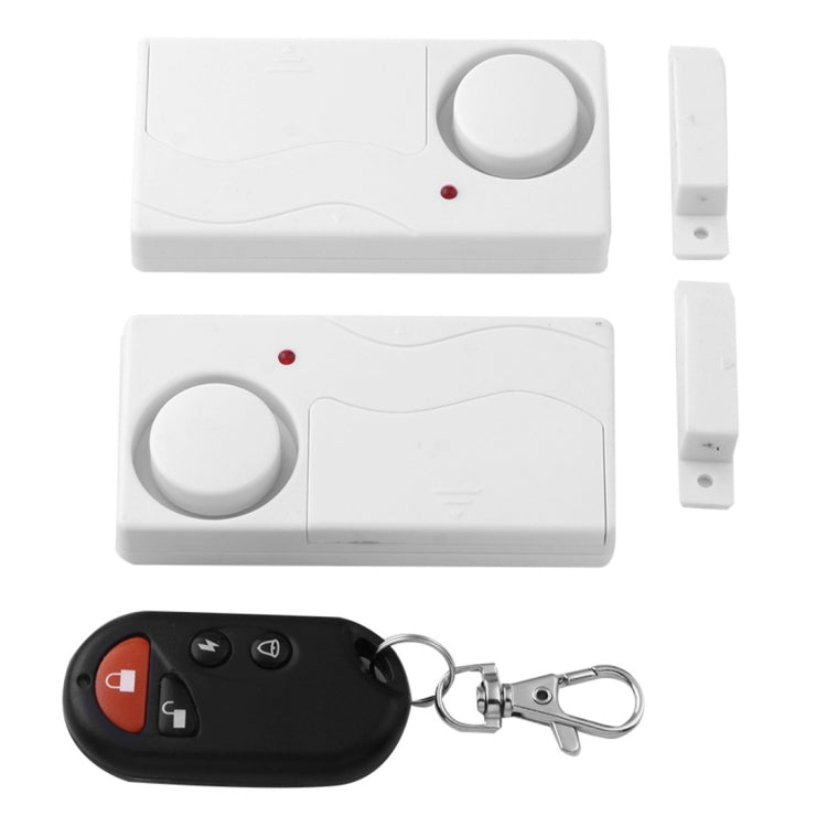 Seguridad para el hogar Control remoto inalámbrico puerta ventana sirena Sensor magnético alarma advertencia, 1 control remoto + 2 sensores magnéticos, FYD-1366