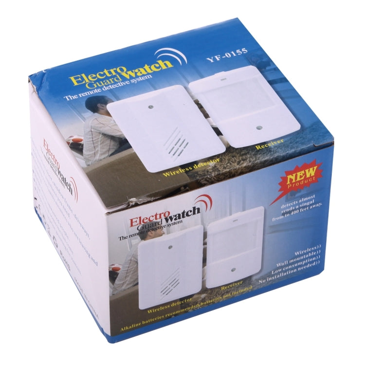 YF-0155 Good Safe Wireless Electro Guard Watch Kit de sistema de detección remota para oficina en casa, 1 receptor + 1 detector, YF-0155