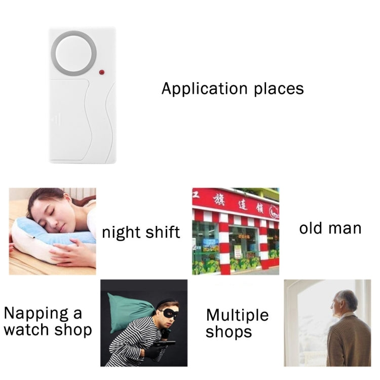Seguridad para el hogar Control remoto inalámbrico puerta ventana sirena Sensor magnético alarma advertencia, 1 control remoto + 1 sensores magnéticos, FYD-1256