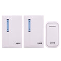 VOYE V015F2 Timbre inalámbrico para el hogar con música inteligente y receptor dual, distancia del control remoto: 120 m (aire abierto), V015F2