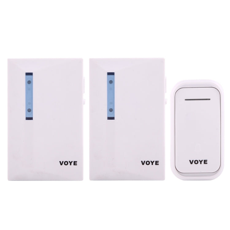 VOYE V015F2 Timbre inalámbrico para el hogar con música inteligente y receptor dual, distancia del control remoto: 120 m (aire abierto), V015F2
