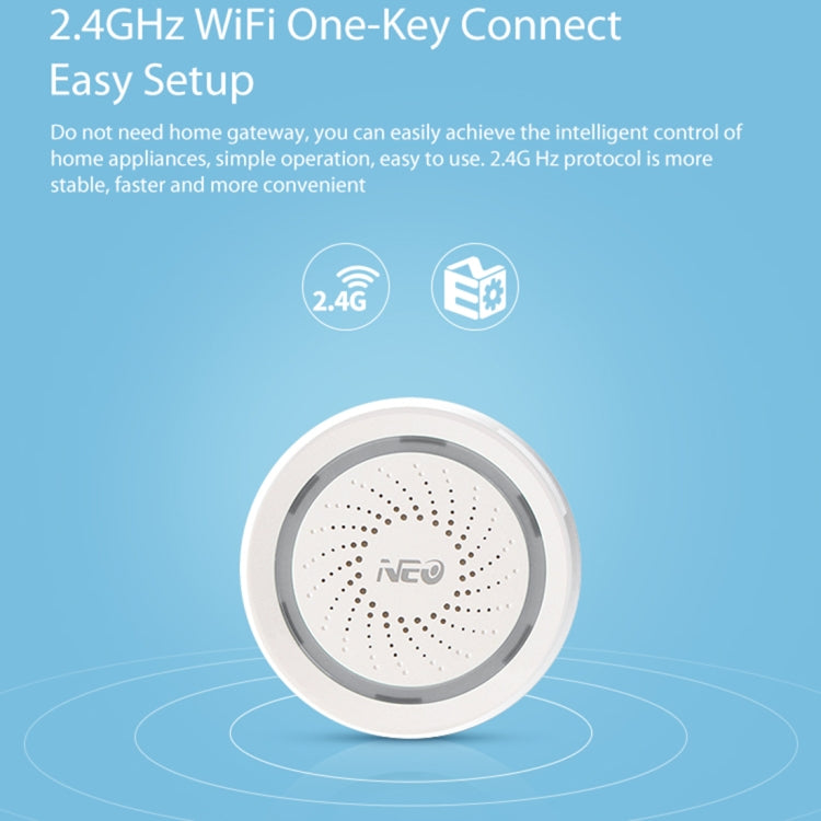 Sensor de alarma de sirena USB WiFi NEO NAS-AB02W para seguridad de alarmas del hogar, AB02W