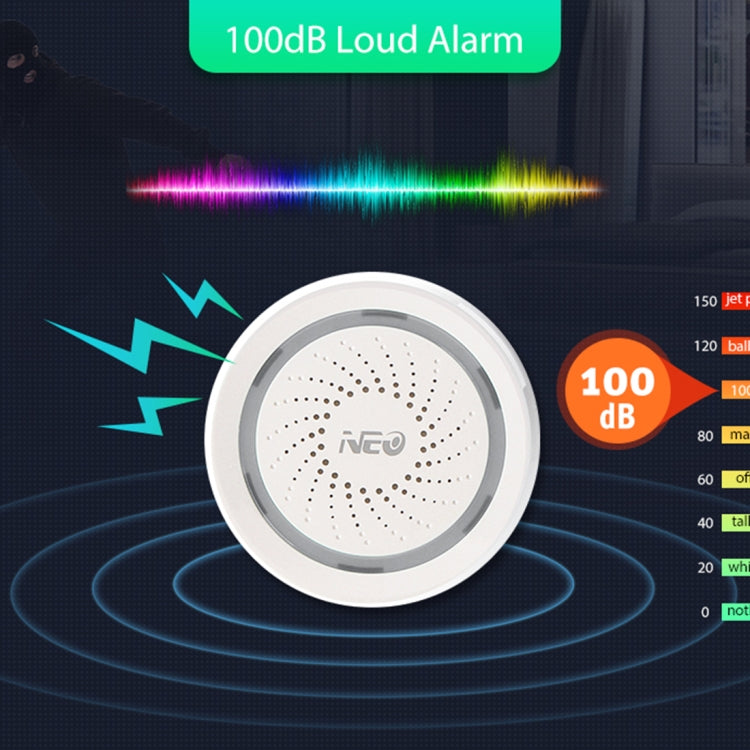 Sensor de alarma de sirena USB WiFi NEO NAS-AB02W para seguridad de alarmas del hogar, AB02W