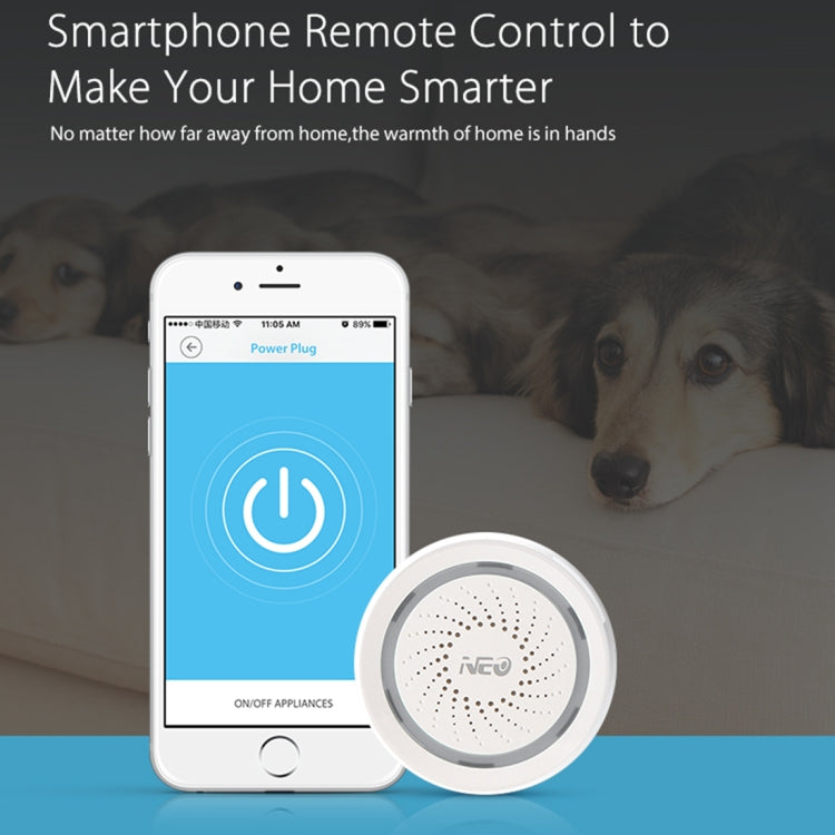 Sensor de alarma de sirena USB WiFi NEO NAS-AB02W para seguridad de alarmas del hogar, AB02W