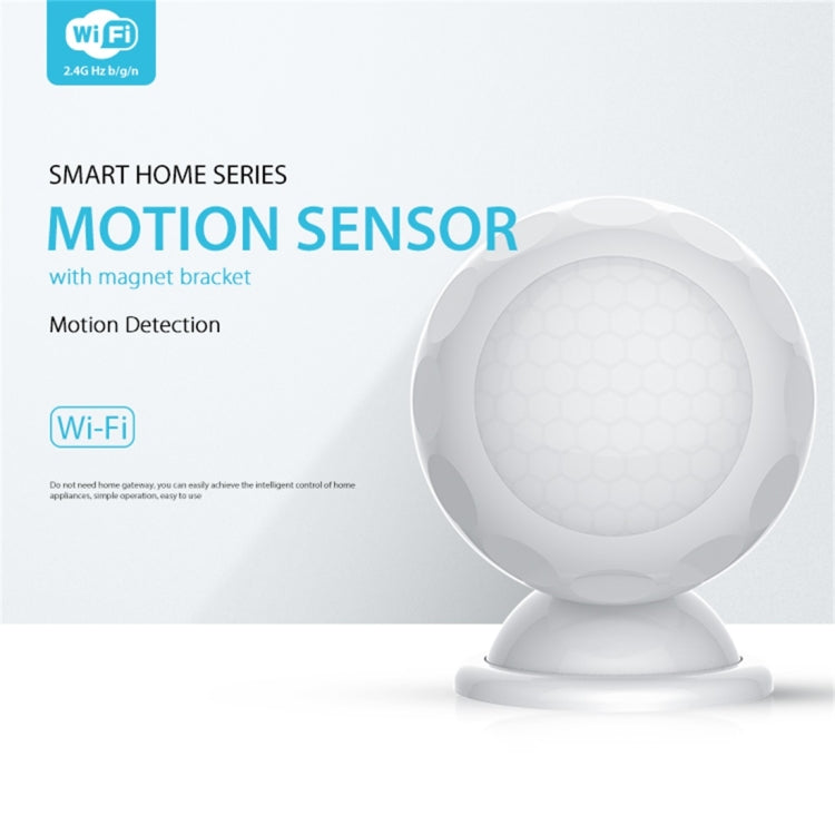 NEO NAS-PD02W Sensor de movimiento inalámbrico WiFi PIR, con soporte magnético y compatible con sistemas Android/IOS y LED rojo ultrabrillante