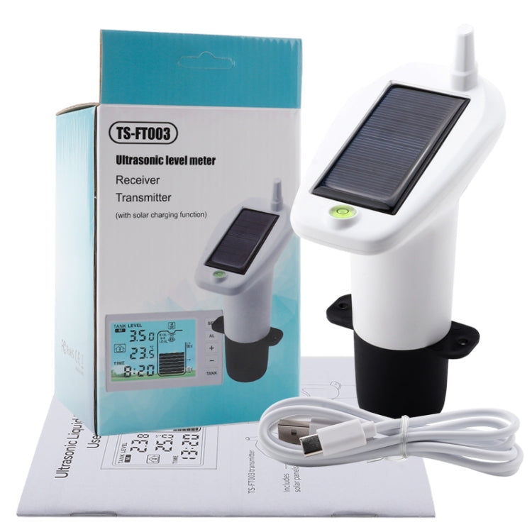 Medidor de nivel de líquido ultrasónico con carga solar TS-FT003, TS-FT003