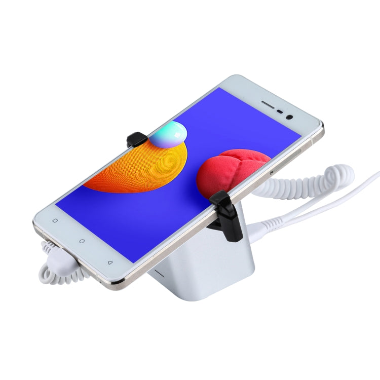 Carcasa de aluminio Soporte de alarma antirrobo de columna cuadrada Sistema de seguridad Alarma antirrobo / Soporte de pantalla de alarma antirrobo para Samsung / Huawei / Xiaomi / OPPO / vivo / LG con puerto micro-USB, Square-column Micro-USB