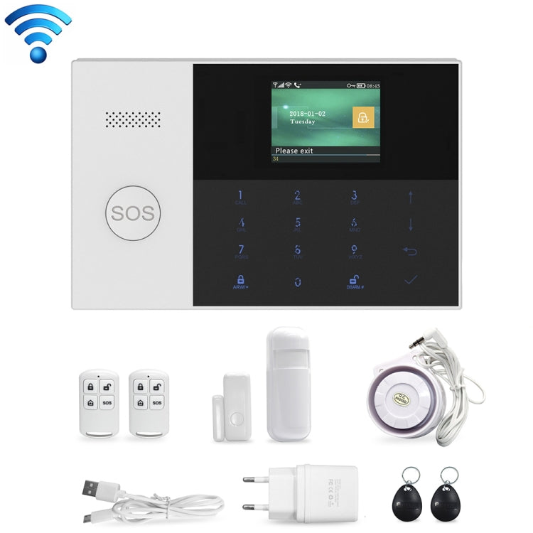 PG-105-GSM Sistema de alarma inteligente GSM/GPRS + WiFi con teclado táctil, pantalla LCD y función RFID, PG-105-GSM(EU Version)