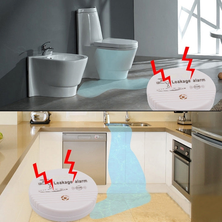 Sensor detector de fugas de agua de 360 grados, alarma de fuga de agua de volumen de 85dB para cocina, inodoro y piso del hogar, HH-LS518