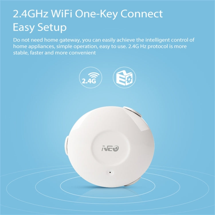 Sensor de agua y detector de inundaciones WiFi NEO NAS-WS02W, compatible con sistemas Android/IOS, WS02W WiFi Flood Detector