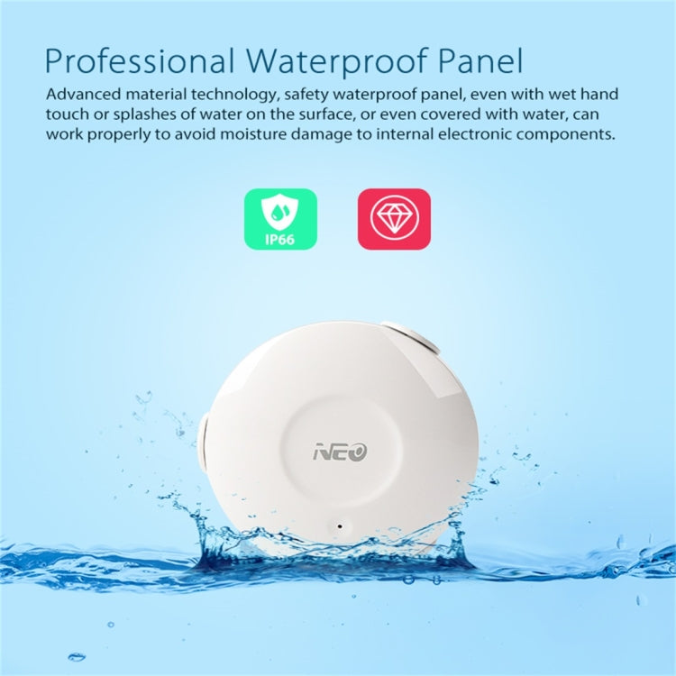 Sensor de agua y detector de inundaciones WiFi NEO NAS-WS02W, compatible con sistemas Android/IOS, WS02W WiFi Flood Detector
