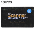 Tarjeta de bloqueo RFID de tarjeta de protección de escáner de 100 piezas, protección de identificación patentada incorporada, 100 PCS