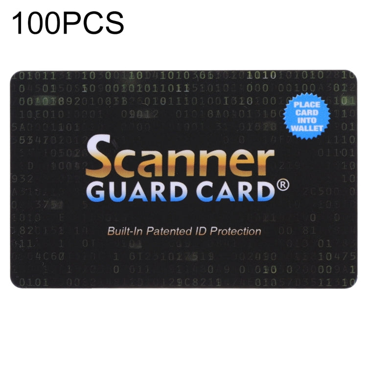 Tarjeta de bloqueo RFID de tarjeta de protección de escáner de 100 piezas, protección de identificación patentada incorporada, 100 PCS