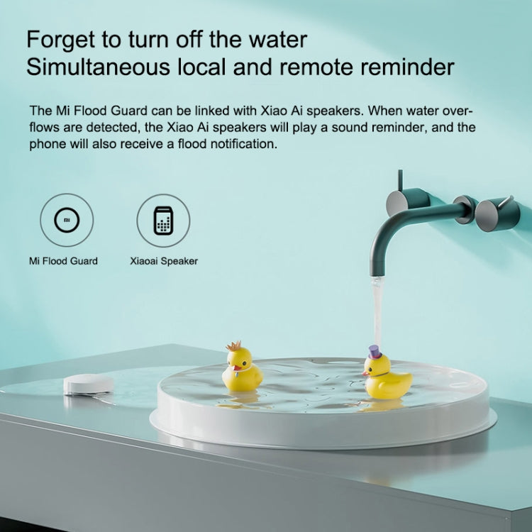 El protector de inundación Bluetooth inalámbrico original Xiaomi detecta de forma inteligente fugas de agua La aplicación de conexión del altavoz Xiaoai para recordar de forma remota el hogar inteligente, debe usarse con CA1001