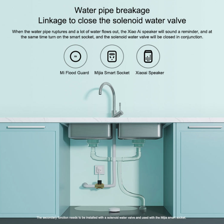 El protector de inundación Bluetooth inalámbrico original Xiaomi detecta de forma inteligente fugas de agua La aplicación de conexión del altavoz Xiaoai para recordar de forma remota el hogar inteligente, debe usarse con CA1001