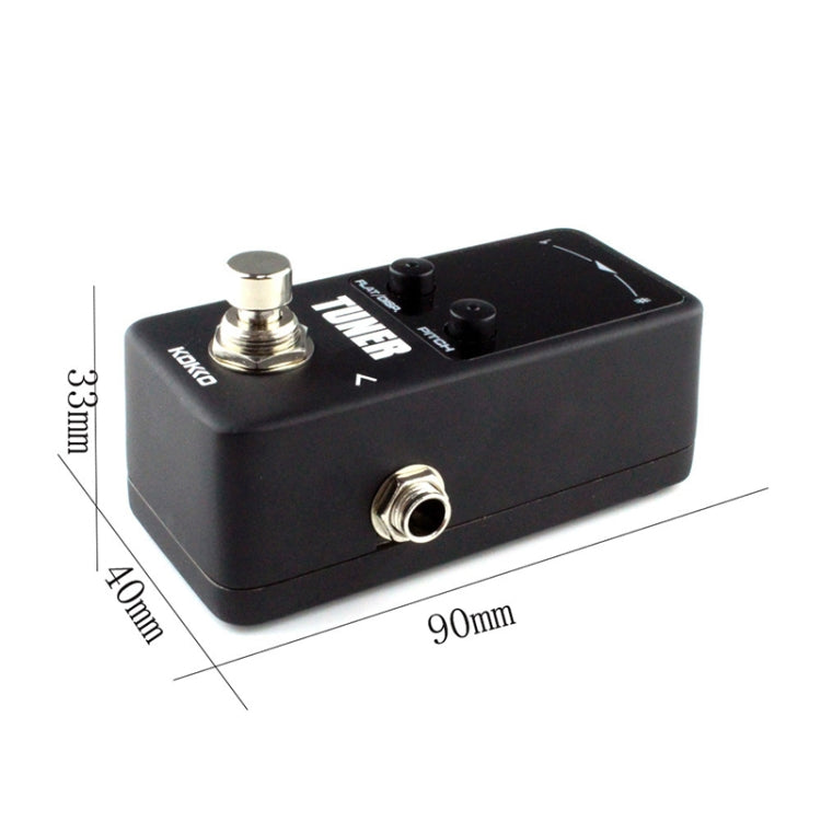 KOKKO FTN2 Mini sintonizador de pedal de efectos monobloque para guitarra, pantalla de visualización de modo dual de alta sensibilidad, FTN2