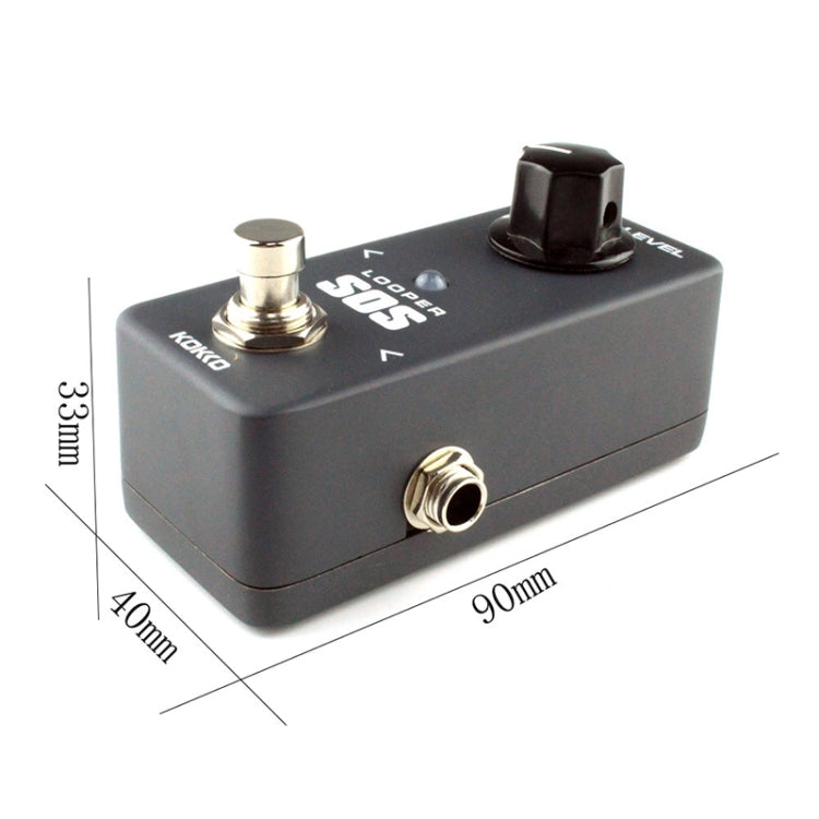 KOKKO FLP2 Mini SOS Looper Pedal de efectos monobloque para grabación en bucle de guitarra, FLP2