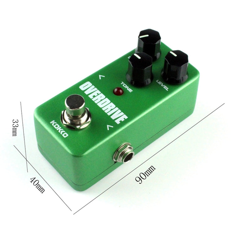 KOKKO FOD3 Mini Pedal de efectos monobloque de sobrecarga de sonido de tubo de guitarra eléctrica, FOD3