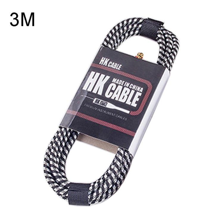 Cable de conexión de bajo y guitarra de madera Cable de audio con reducción de ruido, longitud del cable: 3 m, entrega de color aleatorio