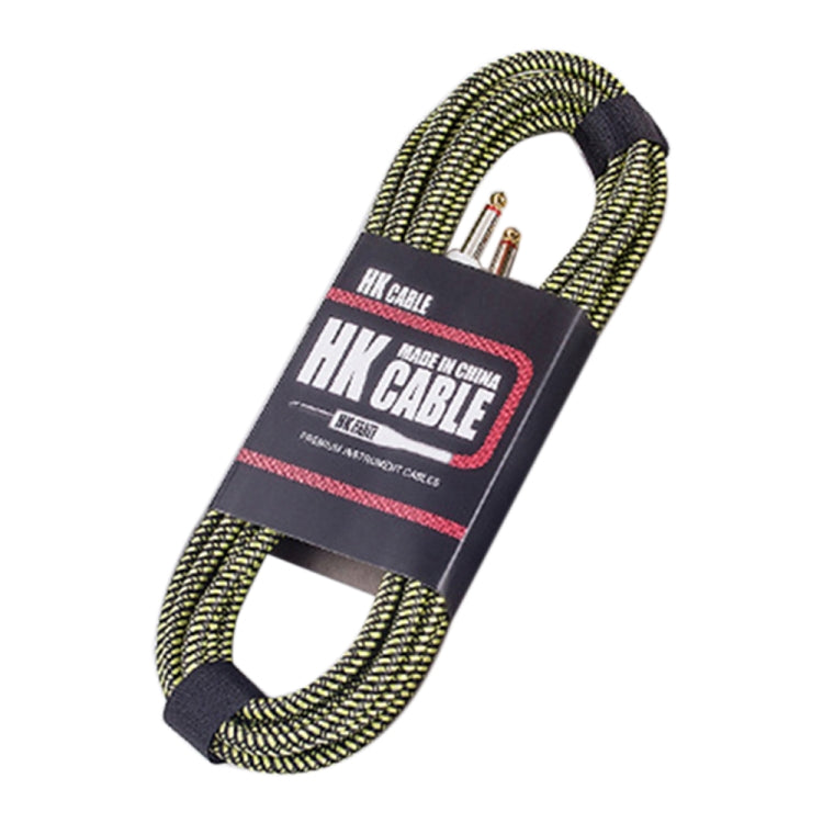 Cable de conexión de bajo y guitarra de madera Cable de audio con reducción de ruido, longitud del cable: 5 m, entrega de colores aleatorios