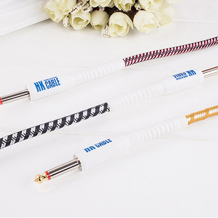 Cable de conexión de bajo y guitarra de madera Cable de audio con reducción de ruido, longitud del cable: 5 m, entrega de colores aleatorios
