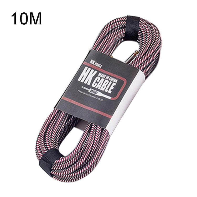 Cable de conexión de bajo y guitarra de madera Cable de audio con reducción de ruido, longitud del cable: 10 m, entrega de color aleatorio
