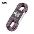 Cable de conexión de bajo y guitarra de madera Cable de audio con reducción de ruido, longitud del cable: 10 m, entrega de color aleatorio
