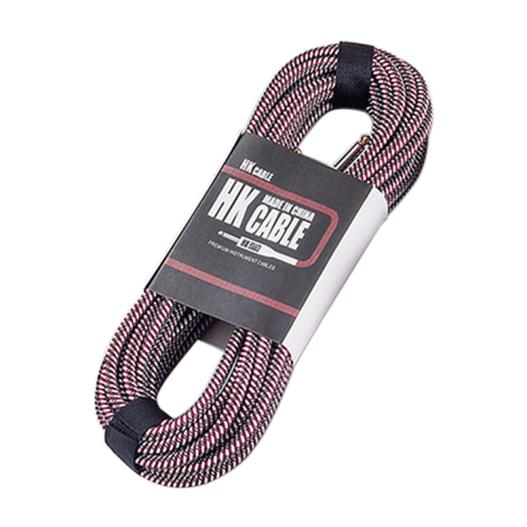 Cable de conexión de bajo y guitarra de madera Cable de audio con reducción de ruido, longitud del cable: 10 m, entrega de color aleatorio
