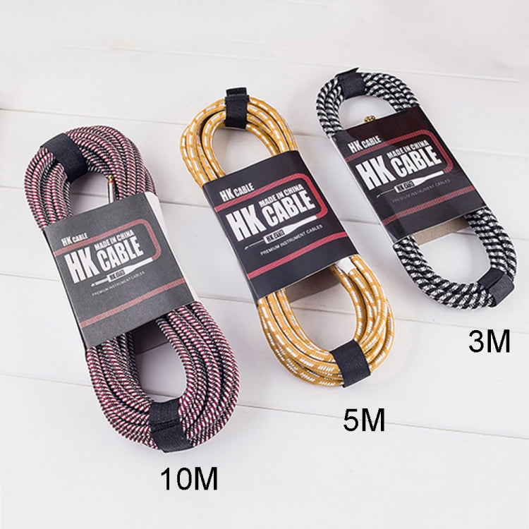 Cable de conexión de bajo y guitarra de madera Cable de audio con reducción de ruido, longitud del cable: 3 m, entrega de color aleatorio