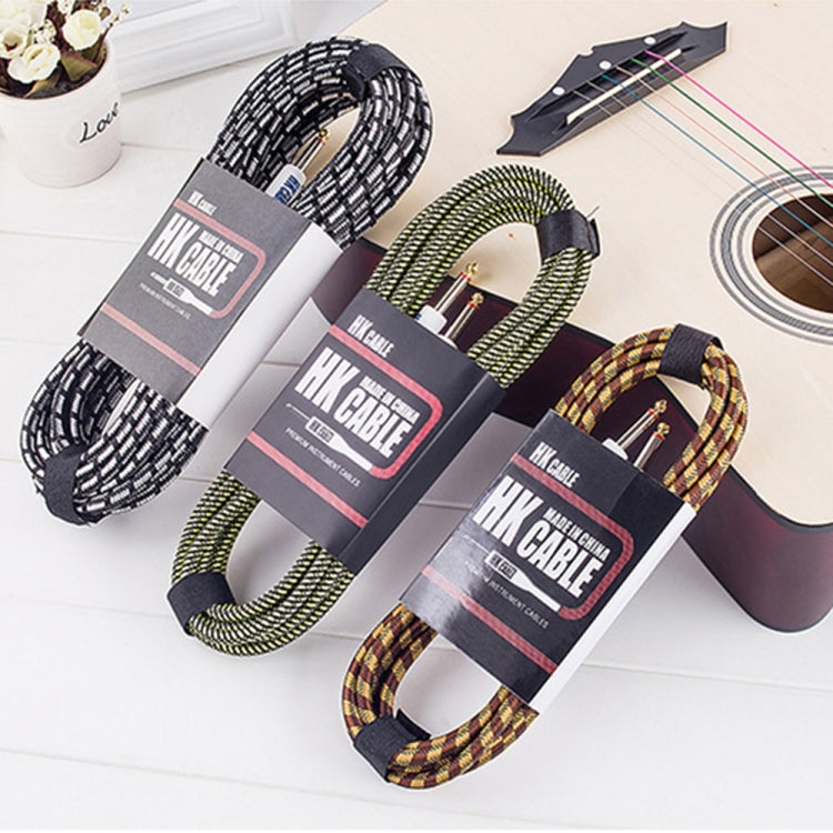 Cable de conexión de bajo y guitarra de madera Cable de audio con reducción de ruido, longitud del cable: 3 m, entrega de color aleatorio