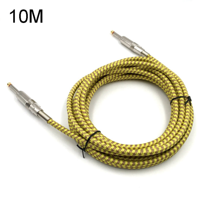 Cable de conexión de bajo y guitarra de madera Cable de audio trenzado con reducción de ruido, Longitud del cable: 10 m