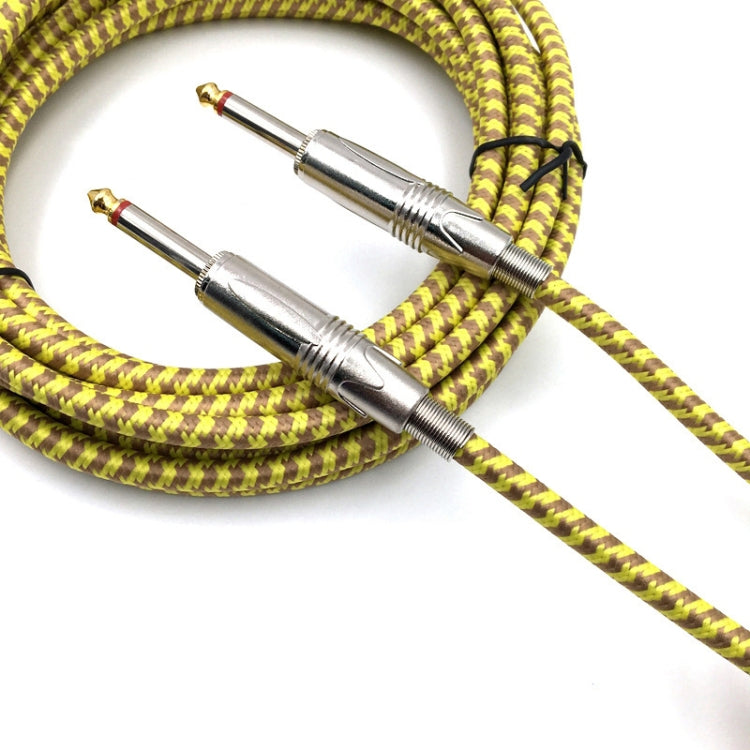 Cable de conexión de bajo y guitarra de madera Cable de audio trenzado con reducción de ruido, Longitud del cable: 10 m