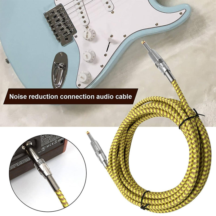 Cable de conexión de bajo y guitarra de madera Cable de audio trenzado con reducción de ruido, Longitud del cable: 10 m