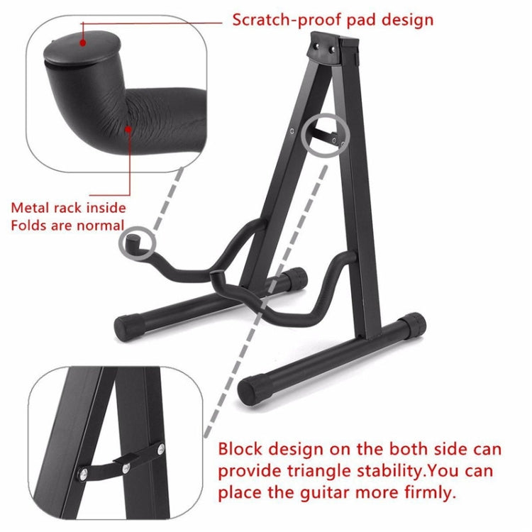 Soporte de guitarra vertical plegable universal de metal, Metal Guitar Stand