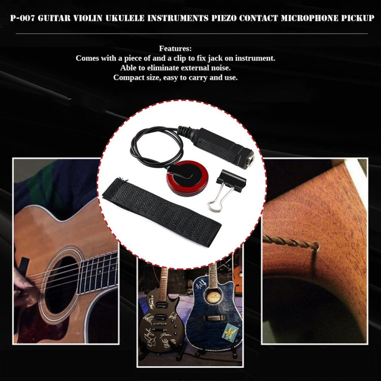 Pastilla de sonido multifuncional pastable para guitarra de madera, Pasteable Multifunctional Sound Pickup