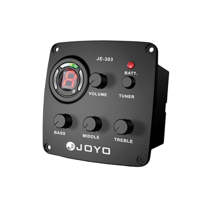 JOYO JE-303 pastilla de guitarra EQ de 3 bandas preamplificador sintonizador pastilla ecualizador con función de sintonización, JE-303