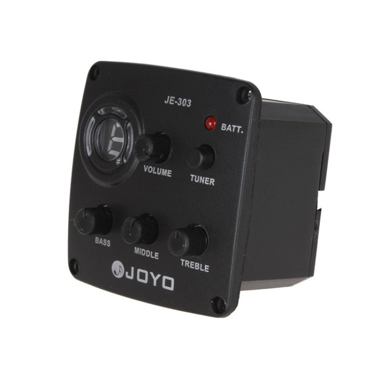 JOYO JE-303 pastilla de guitarra EQ de 3 bandas preamplificador sintonizador pastilla ecualizador con función de sintonización, JE-303
