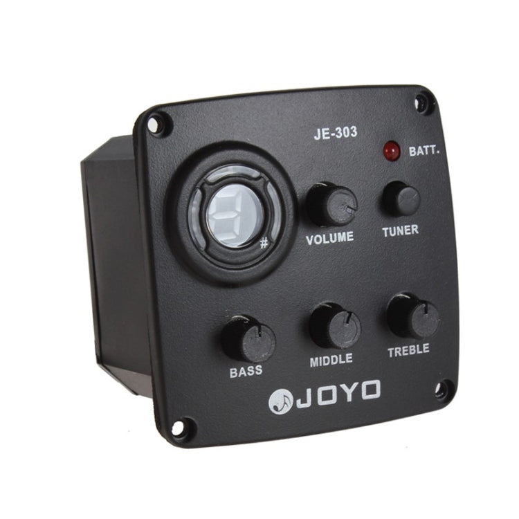 JOYO JE-303 pastilla de guitarra EQ de 3 bandas preamplificador sintonizador pastilla ecualizador con función de sintonización, JE-303