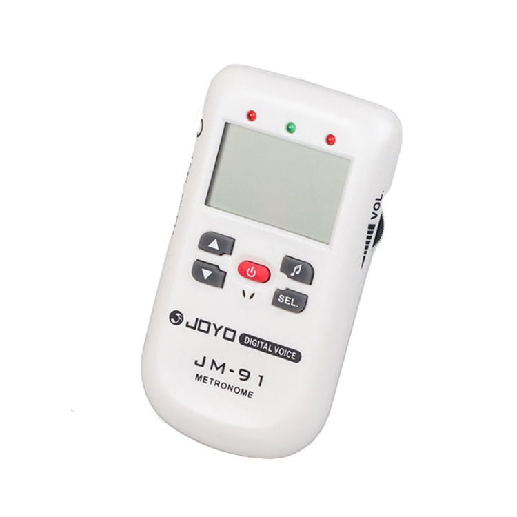 JOYO JM-91 Mini metrónomo Vocal multifuncional portátil, metrónomo electrónico Digital, generador de tonos, sintonizador para guitarra, violín, ukelele, JM-91 (White)
