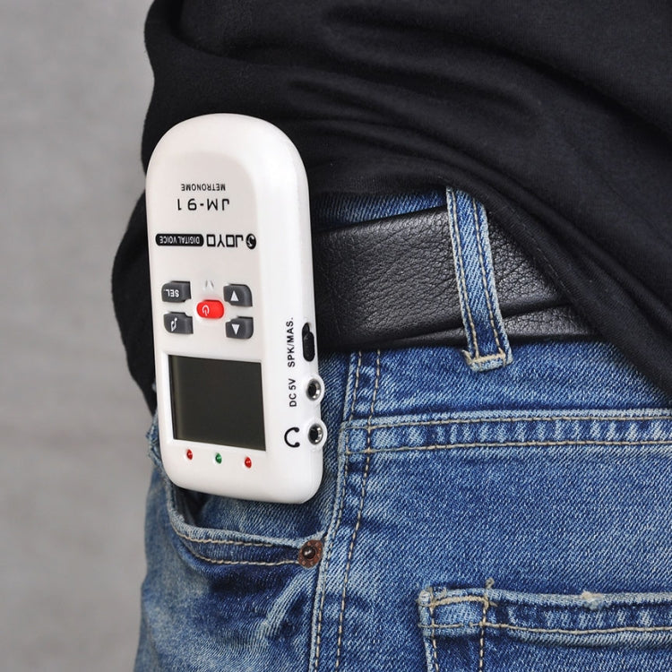 JOYO JM-91 Mini metrónomo Vocal multifuncional portátil, metrónomo electrónico Digital, generador de tonos, sintonizador para guitarra, violín, ukelele, JM-91 (White)