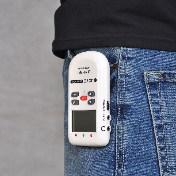 JOYO JM-91 Mini metrónomo Vocal multifuncional portátil, metrónomo electrónico Digital, generador de tonos, sintonizador para guitarra, violín, ukelele, JM-91 (White)
