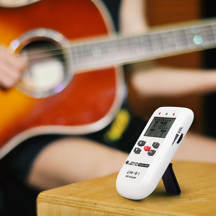 JOYO JM-91 Mini metrónomo Vocal multifuncional portátil, metrónomo electrónico Digital, generador de tonos, sintonizador para guitarra, violín, ukelele, JM-91 (White)