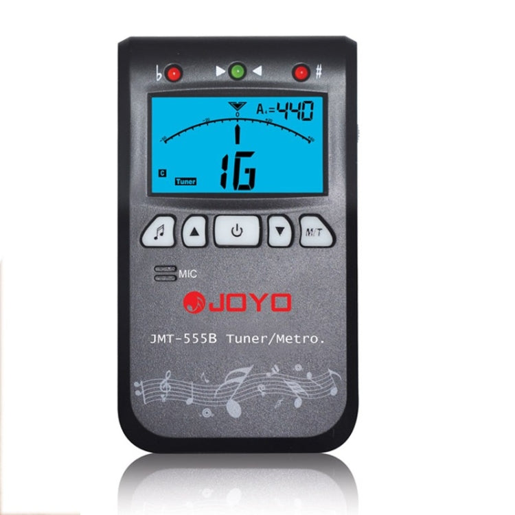 JOYO JMT-555B Metrónomo Sintonizador Cromático Digital LCD Retroiluminación con Generador de Tonos 3 en 1 Kit para Guitarra Violín Ukelele, JMT-555B