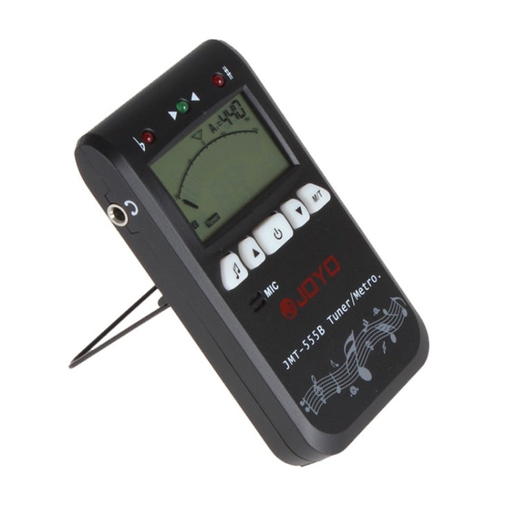 JOYO JMT-555B Metrónomo Sintonizador Cromático Digital LCD Retroiluminación con Generador de Tonos 3 en 1 Kit para Guitarra Violín Ukelele, JMT-555B