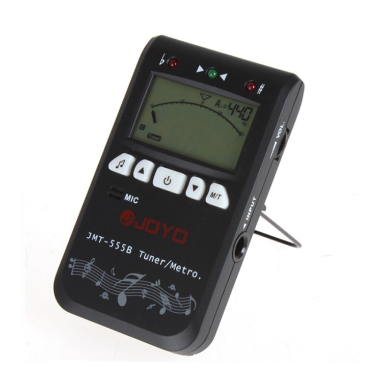 JOYO JMT-555B Metrónomo Sintonizador Cromático Digital LCD Retroiluminación con Generador de Tonos 3 en 1 Kit para Guitarra Violín Ukelele, JMT-555B